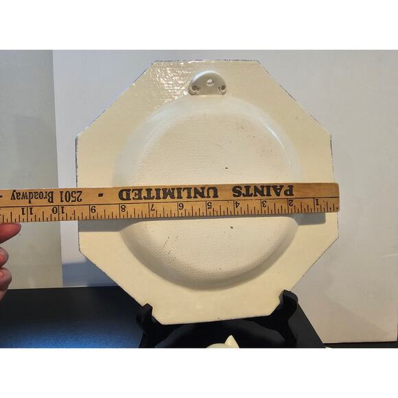 Lot Slab work wall hanging cat plate with Avon cat sleeping in basket lint brush - Picture 3 of 5